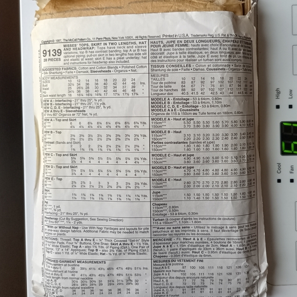 McCall's Sewing Pattern 9139 - Picture 3 of 4